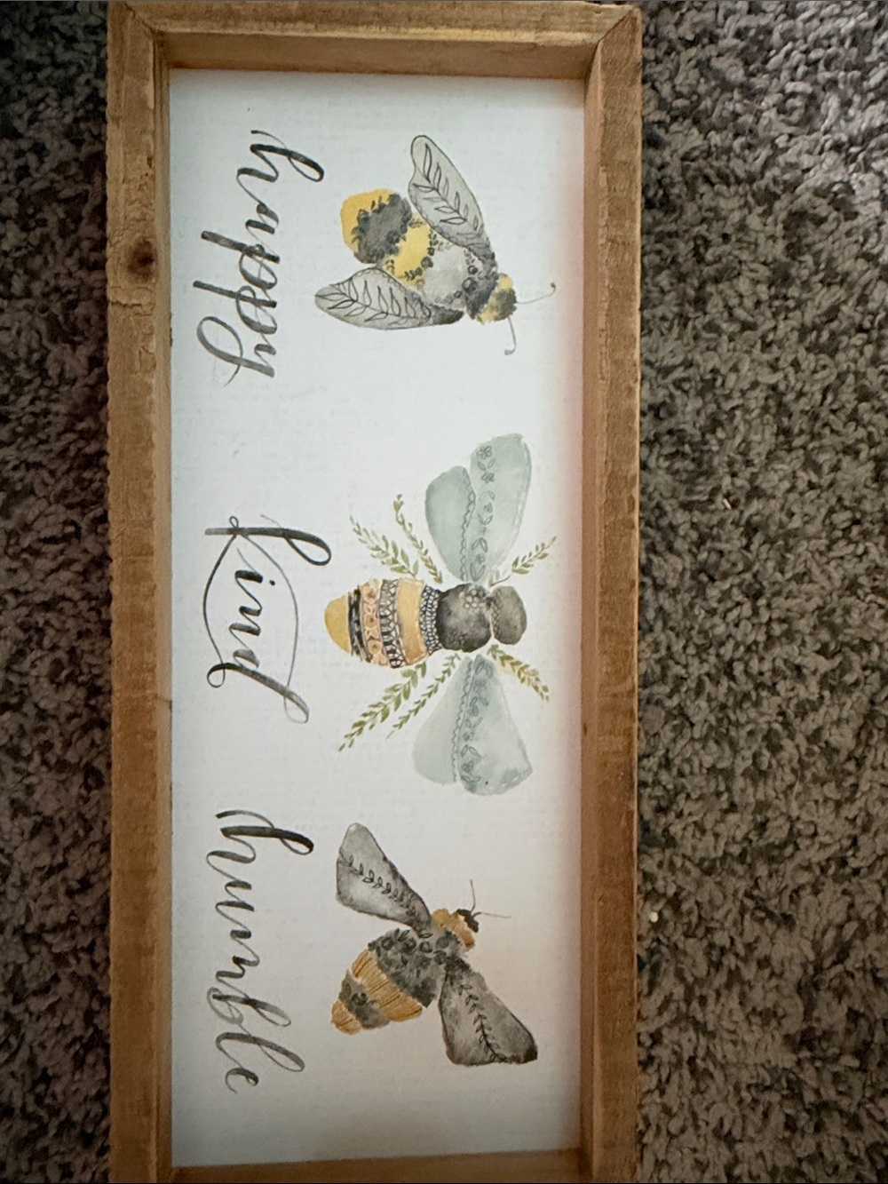 Primitives by Kathy Yellow and Green Bee Trio Framed Wall Art